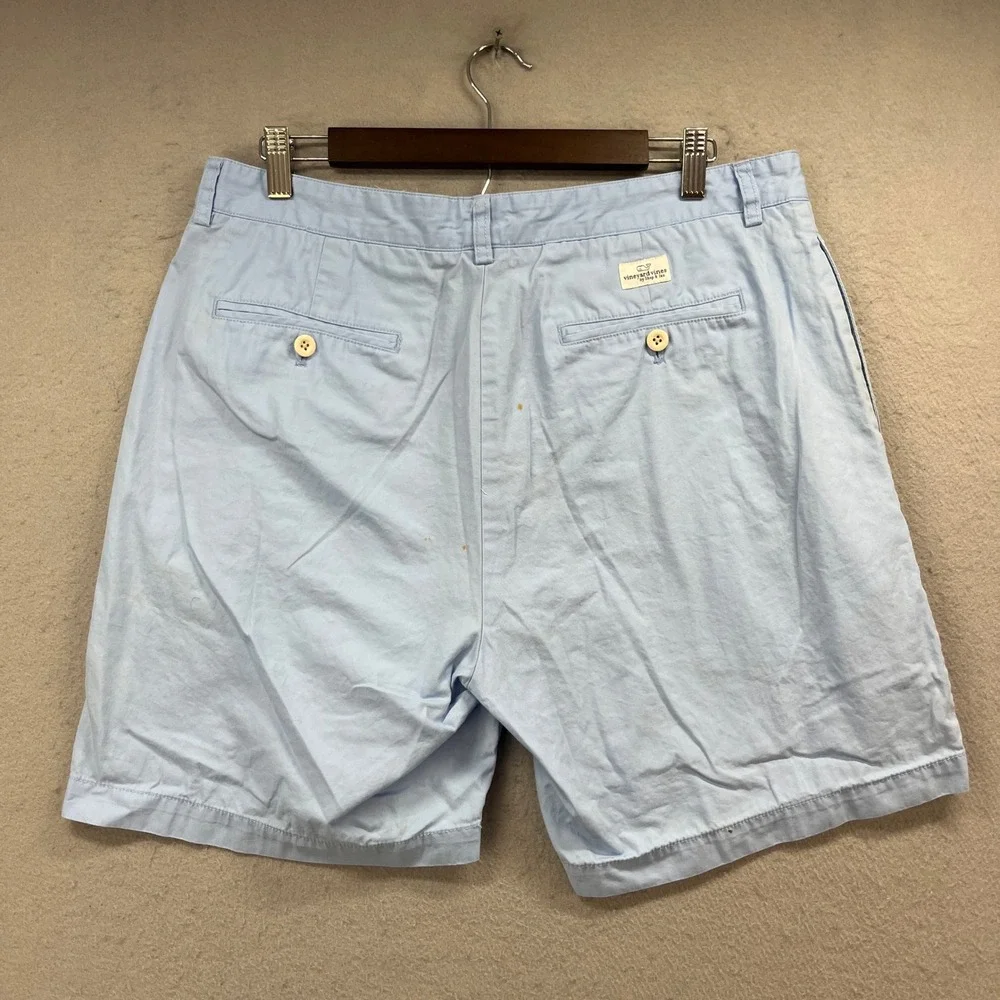 Vineyard Vines Club Short Mens 35 Light Blue Chino Golf Preppy Coastal Summer